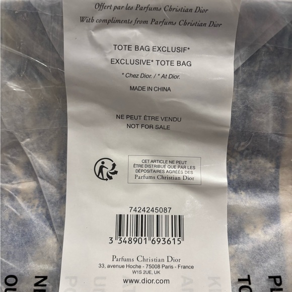 Christian Dior Blue and Cream Tote Bag - Picture 8 of 8